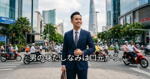 男の身だしなみは口元からをホーチミンで意識する男性